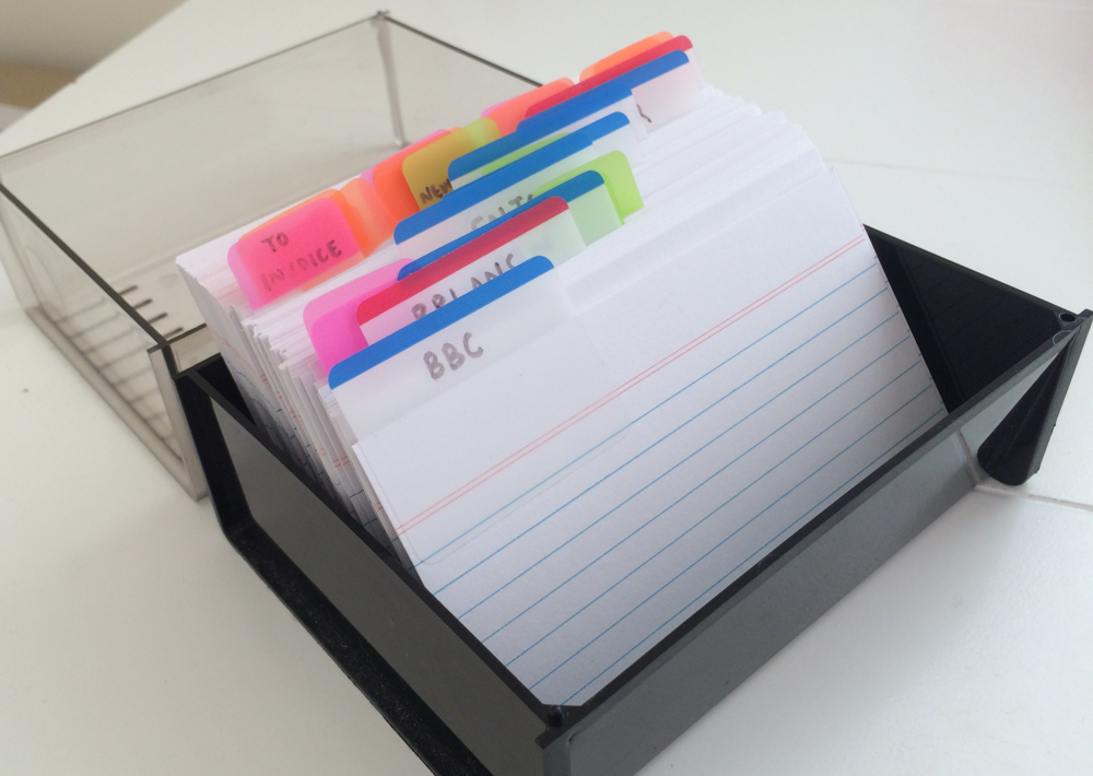Index card box