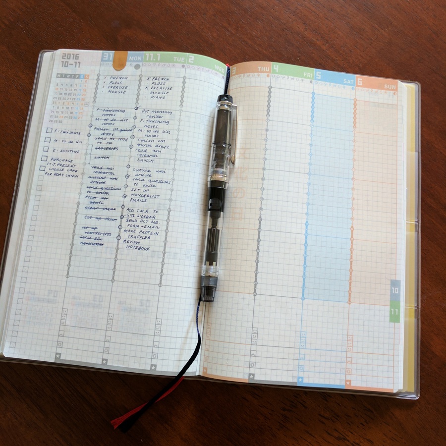 Planning my week in Jibun Techo A5 slim