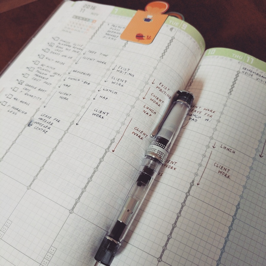 Time planning in Jibun Techo A5 slim