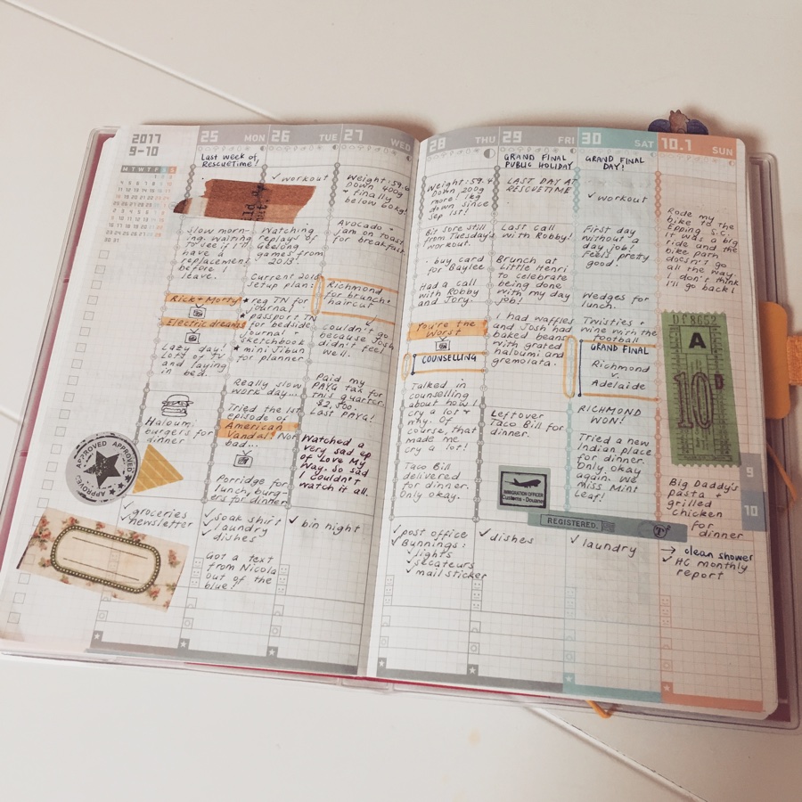 Weekly journal in Jibun Techo mini